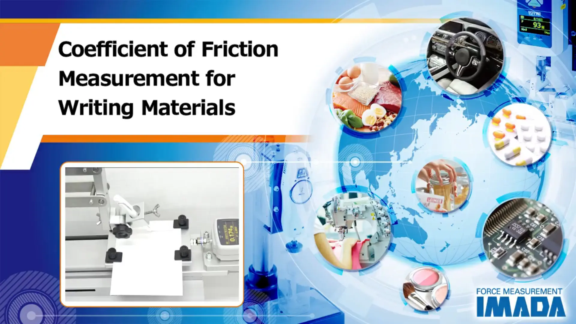 Coefficient of Friction Measurement for Writing Materials